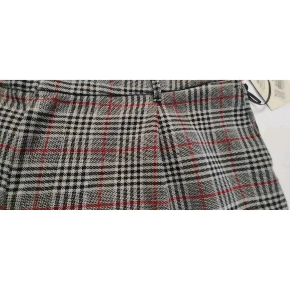 Ava & Viv Women High Rise Wide Leg Trousers Gray Plaid Plus Size 18 Stretch - Picture 11 of 15